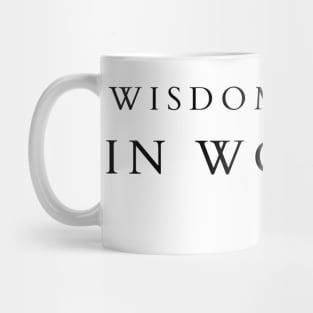 Wisdom begins in wonder Mug